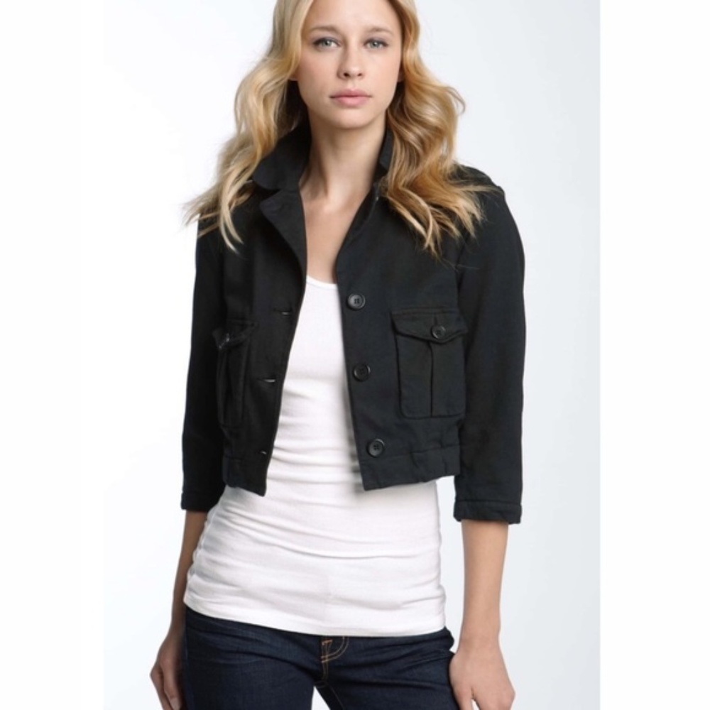 James Perse Crop Military Jacket - NWOT
